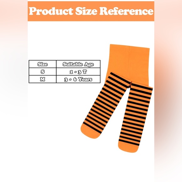 Purple and orange striped tights - Picture 5 of 8